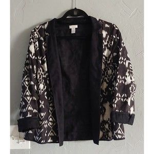 Chico's Jacket Cardigan Women Size 1 (S) ,open Front, Cotton,